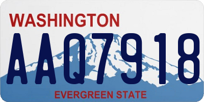 WA license plate AAQ7918