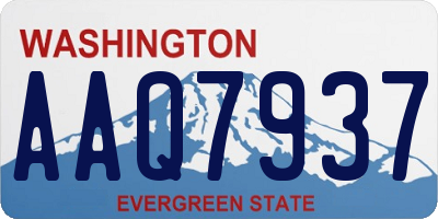 WA license plate AAQ7937