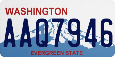 WA license plate AAQ7946