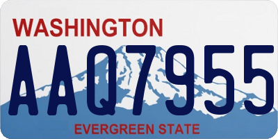 WA license plate AAQ7955