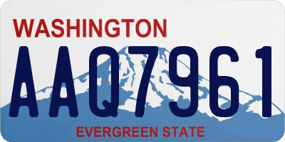 WA license plate AAQ7961