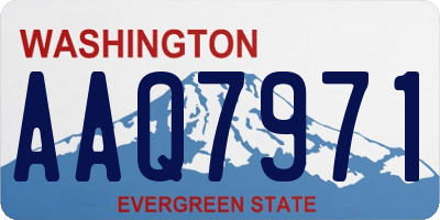WA license plate AAQ7971