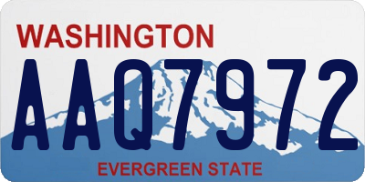 WA license plate AAQ7972