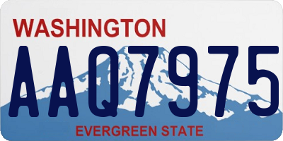 WA license plate AAQ7975
