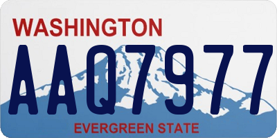 WA license plate AAQ7977