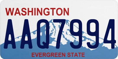 WA license plate AAQ7994