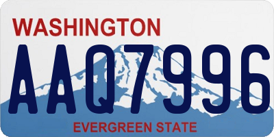 WA license plate AAQ7996
