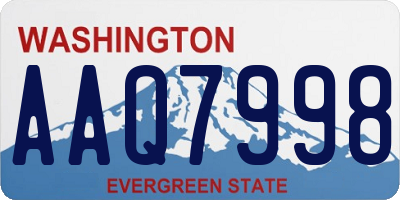 WA license plate AAQ7998