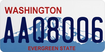 WA license plate AAQ8006