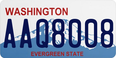 WA license plate AAQ8008