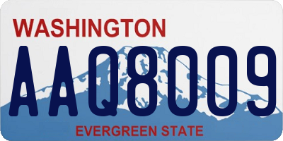 WA license plate AAQ8009