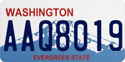 WA license plate AAQ8019