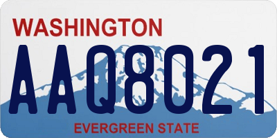 WA license plate AAQ8021