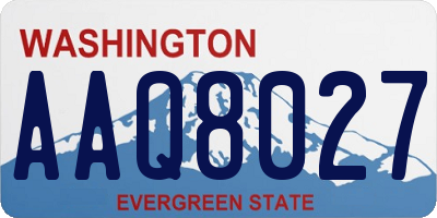 WA license plate AAQ8027