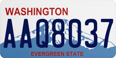 WA license plate AAQ8037