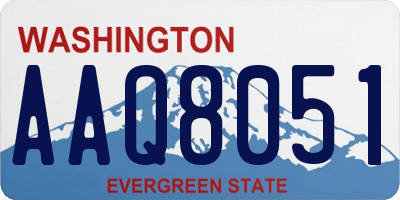 WA license plate AAQ8051