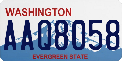 WA license plate AAQ8058