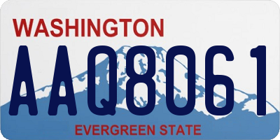 WA license plate AAQ8061