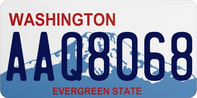 WA license plate AAQ8068