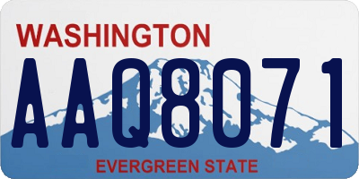 WA license plate AAQ8071