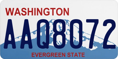 WA license plate AAQ8072