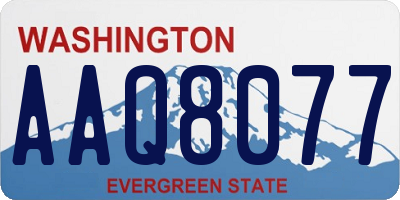 WA license plate AAQ8077
