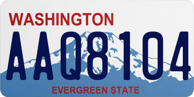WA license plate AAQ8104