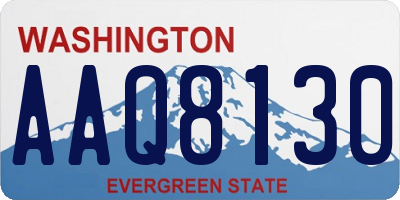 WA license plate AAQ8130