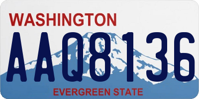 WA license plate AAQ8136