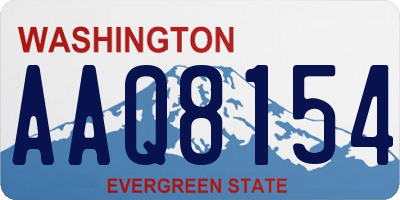 WA license plate AAQ8154