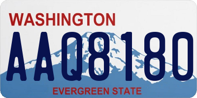 WA license plate AAQ8180