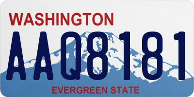 WA license plate AAQ8181
