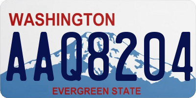 WA license plate AAQ8204
