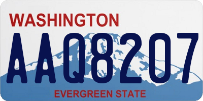 WA license plate AAQ8207