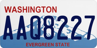 WA license plate AAQ8227