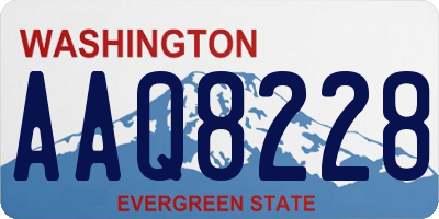 WA license plate AAQ8228