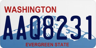 WA license plate AAQ8231