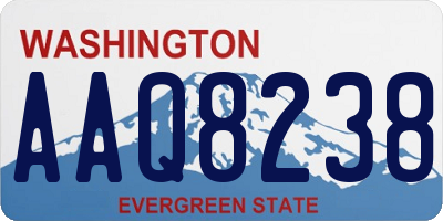 WA license plate AAQ8238