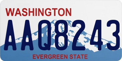 WA license plate AAQ8243