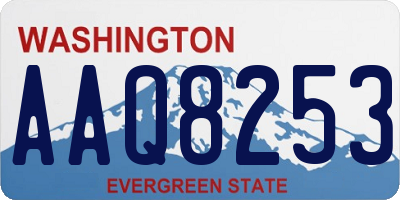 WA license plate AAQ8253