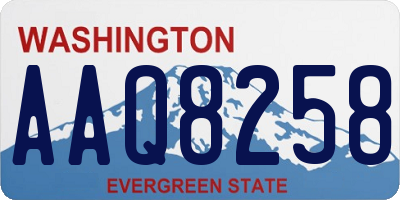 WA license plate AAQ8258