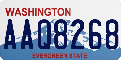 WA license plate AAQ8268