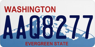 WA license plate AAQ8277