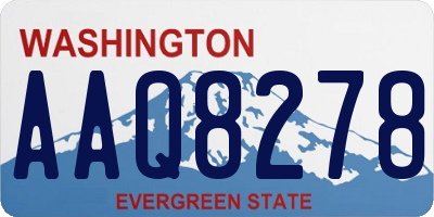 WA license plate AAQ8278