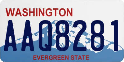 WA license plate AAQ8281