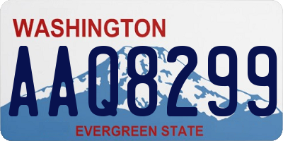 WA license plate AAQ8299