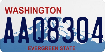 WA license plate AAQ8304