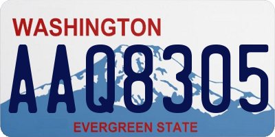 WA license plate AAQ8305