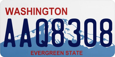 WA license plate AAQ8308