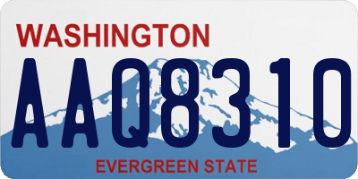 WA license plate AAQ8310